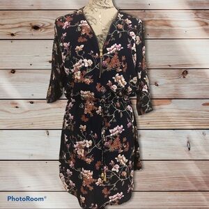 🆕 J for Jusify Navy Flower Dress L Jr